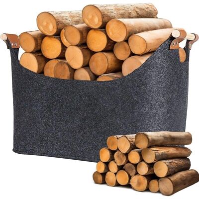UnknownBrand - FirewoodBasket - Fieltro - Duradero - Firewood Basket UnknownBrand - FirewoodBasket - Fieltro - Duradero - Firewood Basket