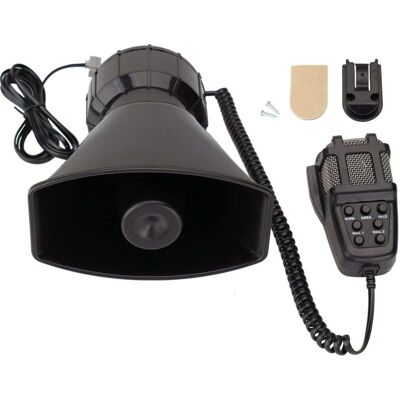 Generic - Sirena de coche 7 voces - 12V - 100W - Sistema PA de sirena Generic - Sirena de coche 7 voces - 12V - 100W - Sistema PA de sirena