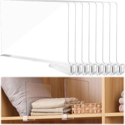 Generic - 8pc - Transparente - Acrílico - Shelf divider Generic - 8pc - Transparente - Acrílico - Shelf divider