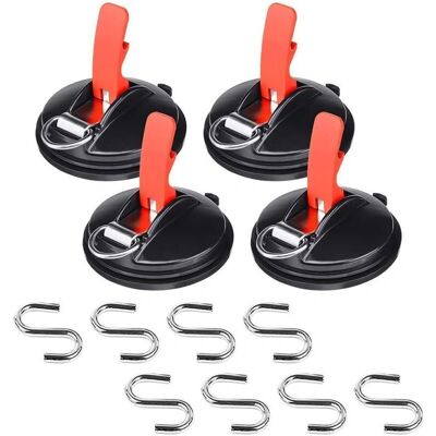 GENERIC - SuctionCupSet-4 - 8 ganchos en forma de S - Accesorios GENERIC - SuctionCupSet-4 - 8 ganchos en forma de S - Accesorios