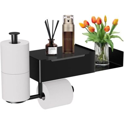 GOTRAYS - AutoAdhesive - Black - Toilet Paper Holder GOTRAYS - AutoAdhesive - Black - Toilet Paper Holder