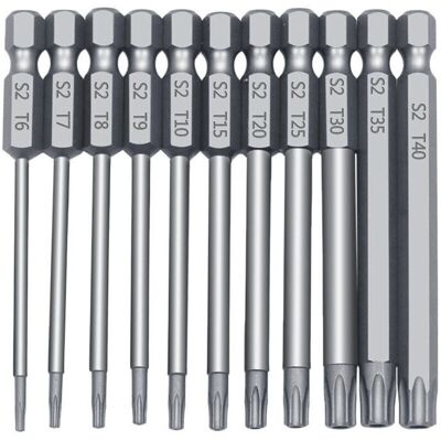 GOTRAYS - Torx Cabeza Hueca - S2 - 11 piezas - Juego de destornilladores GOTRAYS - Torx Cabeza Hueca - S2 - 11 piezas - Juego de destornilladores