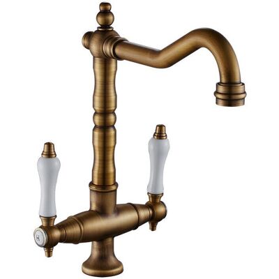 GOTRAYS - Mezclador Lavabo - 360° giro - 2 manijas - Grifo GOTRAYS - Mezclador Lavabo - 360° giro - 2 manijas - Grifo