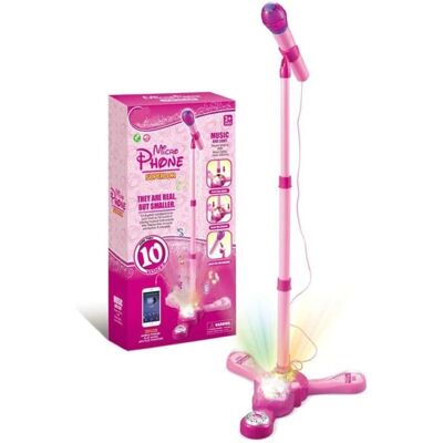 GOTRAYS - Kids - Pink - Height-adjustable - Karaoke microphone GOTRAYS - Kids - Pink - Height-adjustable - Karaoke microphone