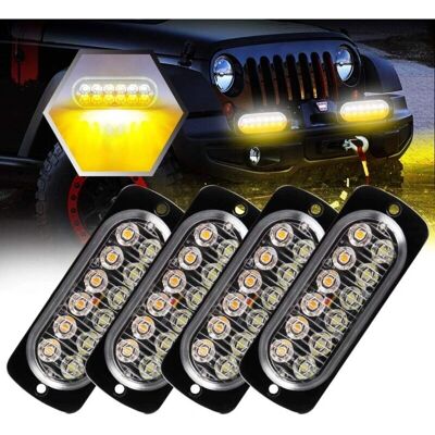 GOTRAYS - 4X12LED Ultra Slim - 12-24V - Strobe - Automotive LED Strobe Light GOTRAYS - 4X12LED Ultra Slim - 12-24V - Strobe - Automotive LED Strobe Light