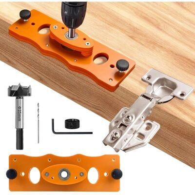 GOTRAYS - Dima per foratura cerniere 35 mm - 0/3/5 mm guide - Three preset positions - Drilling jig GOTRAYS - Dima per foratura cerniere 35 mm - 0/3/5 mm guide - Three preset positions - Drilling jig