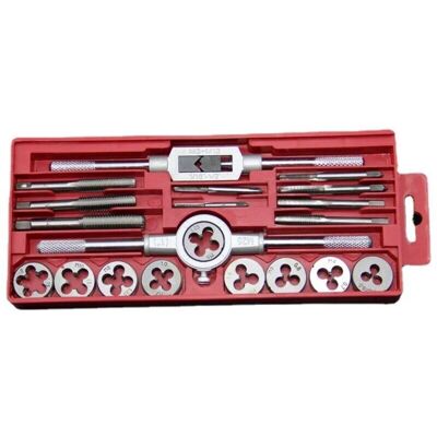 Desconocido - M3-M12 - 20 piezas - Acero - Juego de machos y matrices Desconocido - M3-M12 - 20 piezas - Acero - Juego de machos y matrices