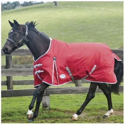 Weatherbeeta ComFiTec Classic Mediumweight 220g Turnout Rug - Red, Silver, Navy - 4'3" Weatherbeeta ComFiTec Classic Mediumweight 220g Turnout Rug - Red, Silver, Navy - 4'3"