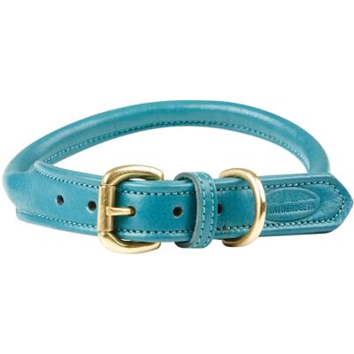Weatherbeeta Teal Kleine Rollenleder Hundehalsband - Hundehalsband Weatherbeeta Teal Kleine Rollenleder Hundehalsband - Hundehalsband