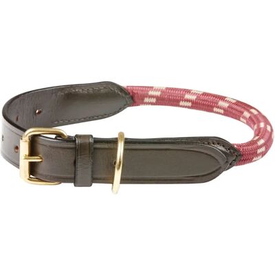 Weatherbeeta Hundehalsband - Burgund/Leather - Medium Weatherbeeta Hundehalsband - Burgund/Leather - Medium