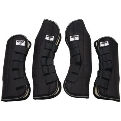 Saxon Travel Boots - Lot de 4 - Noir Complet - Publicité Saxon Travel Boots - Lot de 4 - Noir Complet - Publicité