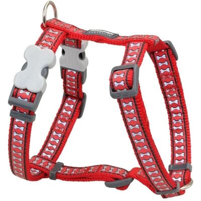Correa para perros Bone Reflectante Rojo Dingo - Arnés H-Rojo Correa para perros Bone Reflectante Rojo Dingo - Arnés H-Rojo