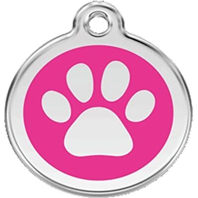 Plaque d'identification pour chien en acier inoxydable Rose - Petit/Moyen/Grand Plaque d'identification pour chien en acier inoxydable Rose - Petit/Moyen/Grand