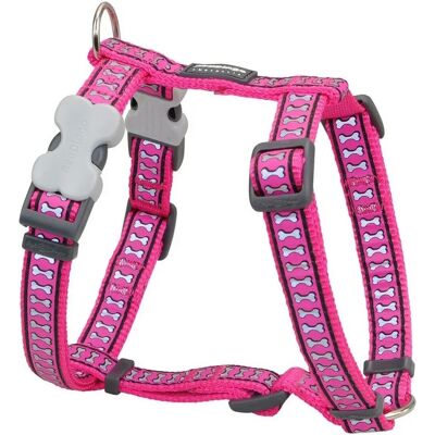 Red Dingo Bone Reflective Dog Harness - 46-76 cm - Fuchsia Red Dingo Bone Reflective Dog Harness - 46-76 cm - Fuchsia