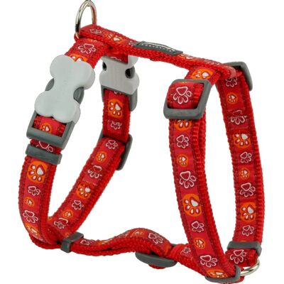 Red Dingo Dog Harness Red Animal Footprint 46-76 cm Red Dingo Dog Harness Red Animal Footprint 46-76 cm