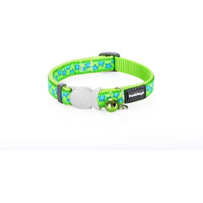 Red Dingo Cat Collar Green Stars - Cat Collar Red Dingo Cat Collar Green Stars - Cat Collar