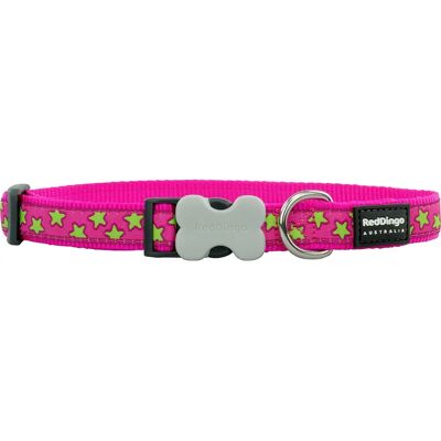 Red Dingo Halsband Lime auf Hot Pink - Nylon, 15mm x 24-36cm Red Dingo Halsband Lime auf Hot Pink - Nylon, 15mm x 24-36cm