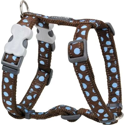 Red Dingo Dog Harness Blue Spots Brown - Dog Harness Red Dingo Dog Harness Blue Spots Brown - Dog Harness
