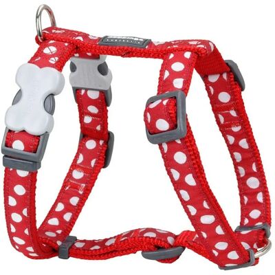 Red Dingo Style Sports White Spots Dog Harness - Adjustable & Durable Red Dingo Style Sports White Spots Dog Harness - Adjustable & Durable