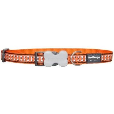 Red Dingo Reflective Bones Orange Dog Collar - 24-36 cm Red Dingo Reflective Bones Orange Dog Collar - 24-36 cm