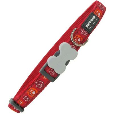 Collare per Cani Red Dingo - Impronte Animali - 31-47cm Collare per Cani Red Dingo - Impronte Animali - 31-47cm