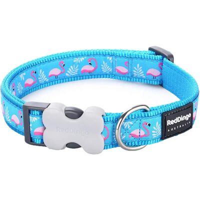 Red Dingo Turquoise Flamingo Dog Collar - Extra Small Red Dingo Turquoise Flamingo Dog Collar - Extra Small