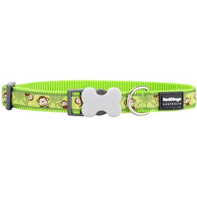 Red Dingo Lime Green Monkey Style Dog Collar - 41-63cm Red Dingo Lime Green Monkey Style Dog Collar - 41-63cm