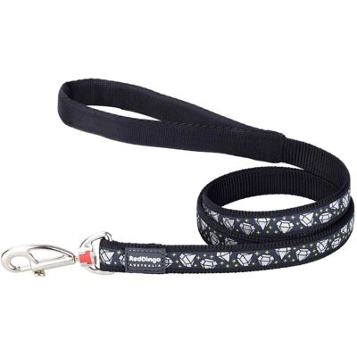 Red Dingo STYLE DIAMOND Dog Lead - Black - 2 x 120 cm Red Dingo STYLE DIAMOND Dog Lead - Black - 2 x 120 cm