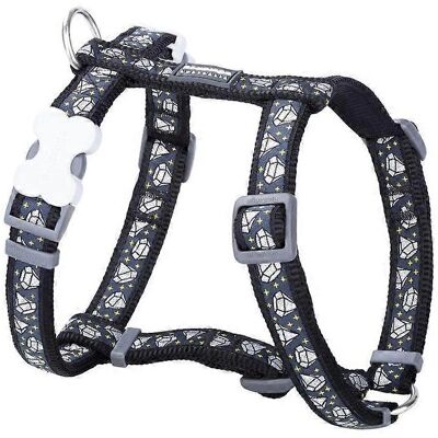 Red Dingo Diamond Dog Harness - Black - 25-39 cm Red Dingo Diamond Dog Harness - Black - 25-39 cm