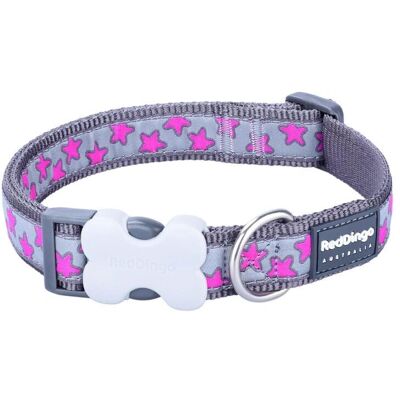 Red Dingo Dog Collar - Pink Grey - 20-32cm Red Dingo Dog Collar - Pink Grey - 20-32cm