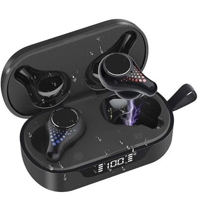 Écouteurs Bluetooth Chronus T8 - Étanche, 35h Batterie - Publicité Écouteurs Bluetooth Chronus T8 - Étanche, 35h Batterie - Publicité