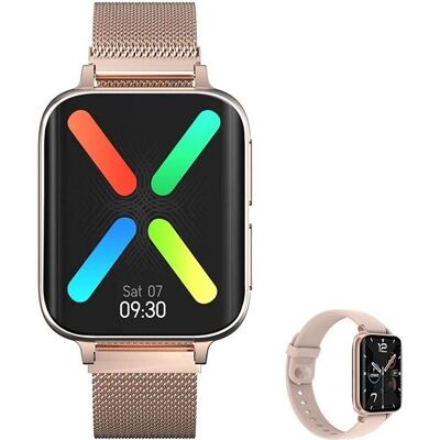 Montre connectée Chronus ZMZ7219 Rose Étanche avec Fréquence Cardiaque et Sommeil - Publicité Montre connectée Chronus ZMZ7219 Rose Étanche avec Fréquence Cardiaque et Sommeil - Publicité