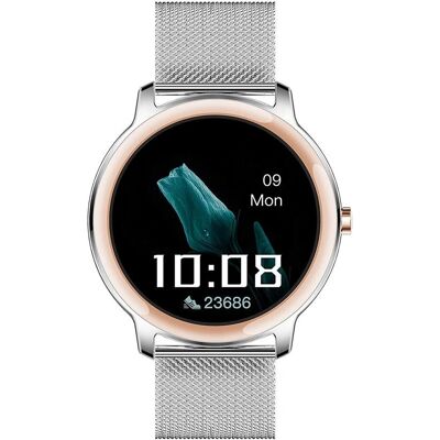 Montre intelligente Chronus R188242 Argent - Fitness & Étanche IP68 - Publicité Montre intelligente Chronus R188242 Argent - Fitness & Étanche IP68 - Publicité