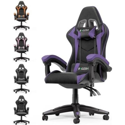 BIGZZIA - Cadeira Gamer - Noir - Violet - Gaming Chair - Publicité BIGZZIA - Cadeira Gamer - Noir - Violet - Gaming Chair - Publicité