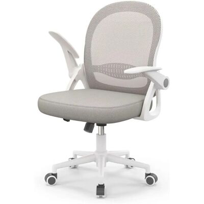 Rattrix - Chaise ergonomique en mesh - Gris - Accoudoirs rabattables - Chaise - Publicité Rattrix - Chaise ergonomique en mesh - Gris - Accoudoirs rabattables - Chaise - Publicité