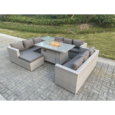 Fimous - Rattan-Gartenset - Grau - Gartenmöbel-Set Fimous - Rattan-Gartenset - Grau - Gartenmöbel-Set