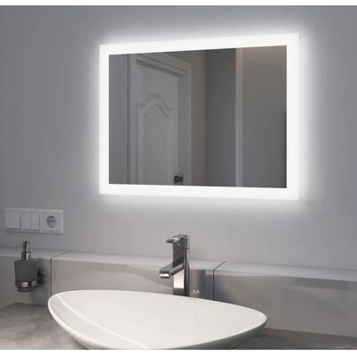 EMKE - 60x45cm - Luz LED - Interruptor mecánico antivaho - Espejo baño EMKE - 60x45cm - Luz LED - Interruptor mecánico antivaho - Espejo baño
