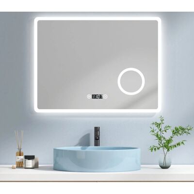 EMKE - Espejo de Baño con luz 3X Lupa IP44 80x60 - mirror EMKE - Espejo de Baño con luz 3X Lupa IP44 80x60 - mirror