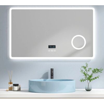 EMKE - 100x60 LED Espejo - 3X Lupa - Espejo Baño EMKE - 100x60 LED Espejo - 3X Lupa - Espejo Baño
