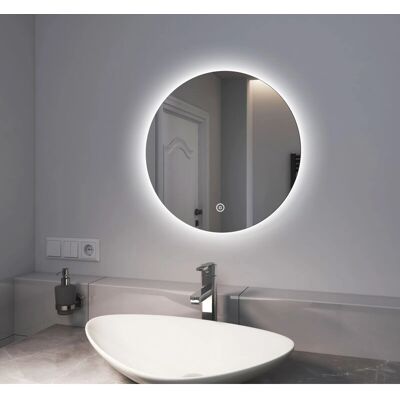 EMKE - Espejo de Baño Redondo con Luz - 50 cm - Bathroom Mirror EMKE - Espejo de Baño Redondo con Luz - 50 cm - Bathroom Mirror