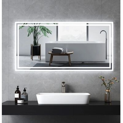 Espejo de baño Emke con luz y antivaho - 120x60cm Espejo de baño Emke con luz y antivaho - 120x60cm