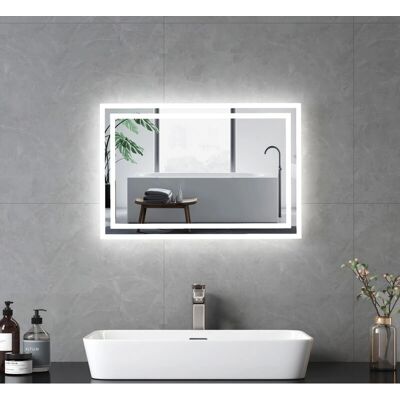 Emke - 60x40 cm - Antivaho - LED Fría/Cálida - Espejo Emke - 60x40 cm - Antivaho - LED Fría/Cálida - Espejo