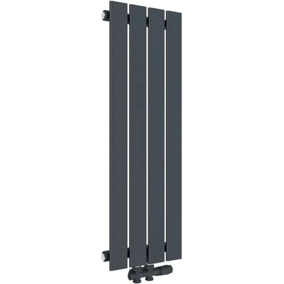 Emke - Flachheizkörper 90x30cm 403W - Anthrazit - Zentralanschluss - Radiator Emke - Flachheizkörper 90x30cm 403W - Anthrazit - Zentralanschluss - Radiator