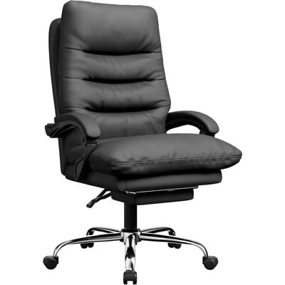 BIGZZIA - Poltrona Ufficio Girevole - Nero - Poggiapiedi - Office Chair BIGZZIA - Poltrona Ufficio Girevole - Nero - Poggiapiedi - Office Chair