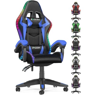 Rattantree - Sedia Gaming Led - RGB LED - inclinaison du dossier 90-155° - Chaise gaming - Publicité Rattantree - Sedia Gaming Led - RGB LED - inclinaison du dossier 90-155° - Chaise gaming - Publicité