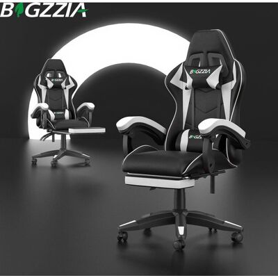 Rattantree - Sedia Gaming con Poggiapiedi Telescopico - Poggiapiedi Telescopico - Schienale Regolabile 90-155° - Chair - Publicité Rattantree - Sedia Gaming con Poggiapiedi Telescopico - Poggiapiedi Telescopico - Schienale Regolabile 90-155° - Chair - Publicité