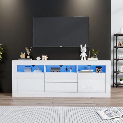 MODFU Mobile TV Stand 70 - White - 160x35x60 cm MODFU Mobile TV Stand 70 - White - 160x35x60 cm