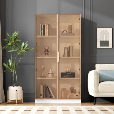 MODFU - Vetrina LED 80x40x160 - Madera blanca - Vitrina MODFU - Vetrina LED 80x40x160 - Madera blanca - Vitrina