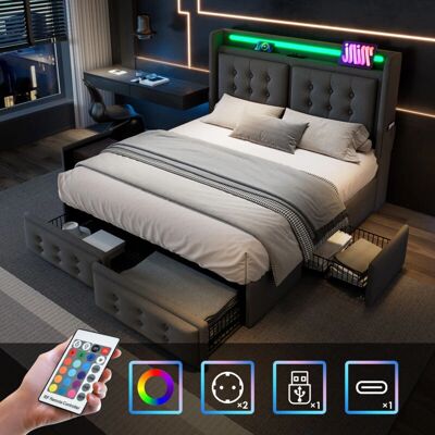 MODFU - Letti con cassetti 140x200cm - 4 cassetti - Bed MODFU - Letti con cassetti 140x200cm - 4 cassetti - Bed