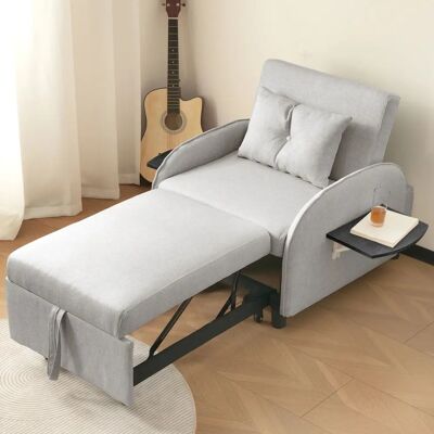 WISHDOR - Letto soppalco 90x200 - Blanco/Gris - Cama WISHDOR - Letto soppalco 90x200 - Blanco/Gris - Cama